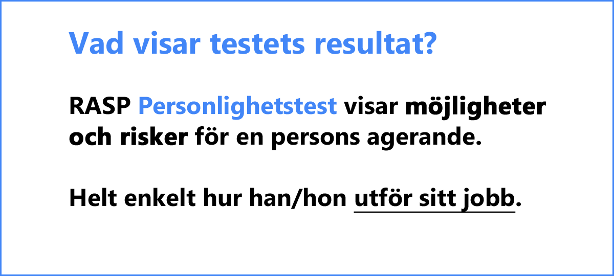RASP Personlighetstest - Vad visar testets resultat?